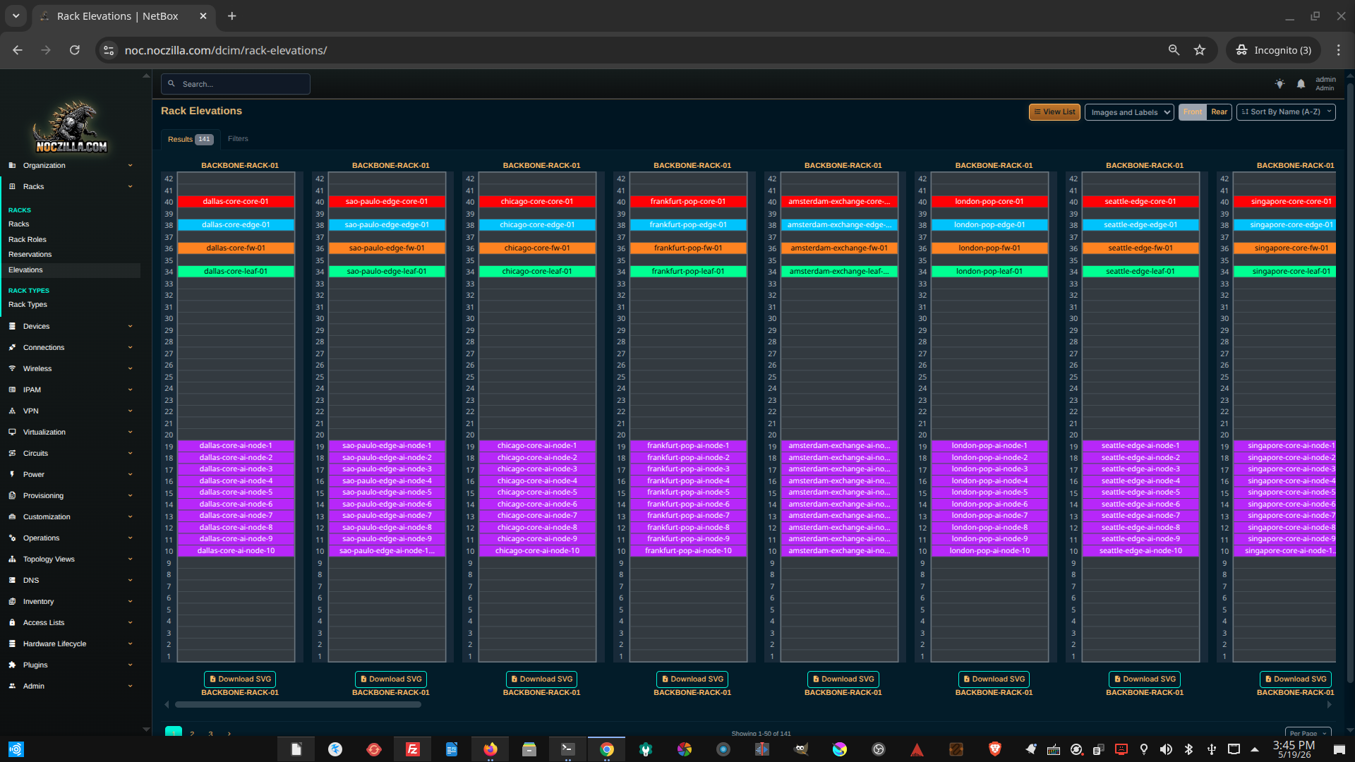 rack elevations